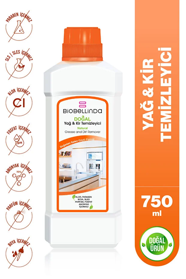 Yağ Kir Tem. 750 ml & Çamaşır Beyazlatıcı 3x 750 ml & Wc Banyo Tem. 750 ml & Genel Tem.(4'LÜ SET)